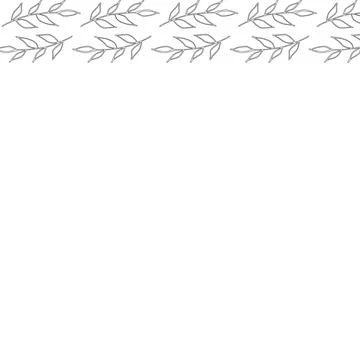 Template frame of spring flowers line art. Stock Illustration