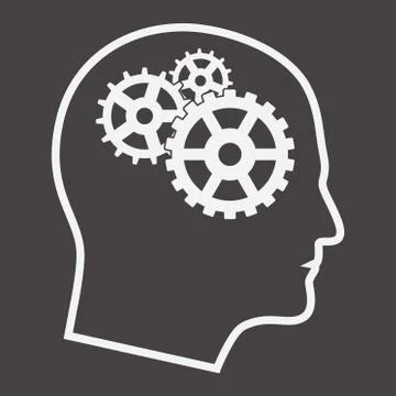 Template with gear. Creative idea. Black gears. Stock Illustration