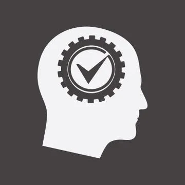 Template with gear. Creative idea. Black gears. Stock Illustration