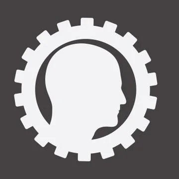 Template with gear. Creative idea. Black gears. Stock Illustration