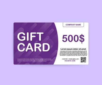 Template gift card. 500 dollars voucher. Vector illustration. Stock Illustration