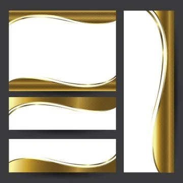 Template gold card element design Stock Illustration