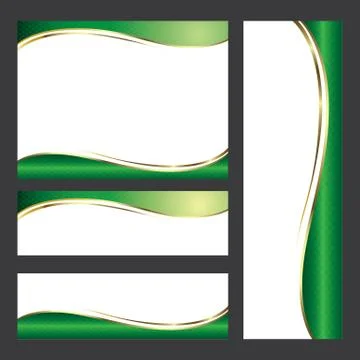 Template  green card element design Stock Illustration