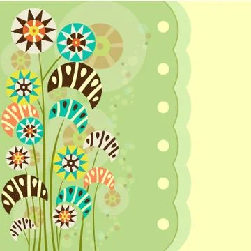 Template greeting card Stock Illustration