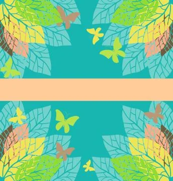 Template greeting card, Stock Illustration