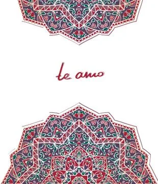 Template for greeting card. Stock-Illustration