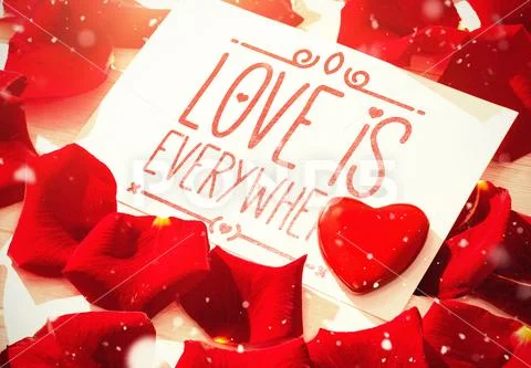Template of Greeting card for Valentines day PSD Template