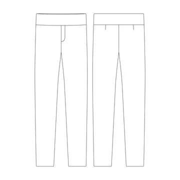 Template high waisted legging vector illustration flat design outline cloth.. Stock Illustration