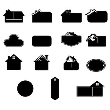 Template of house number for cnc router and lasercutting Stock Illustration