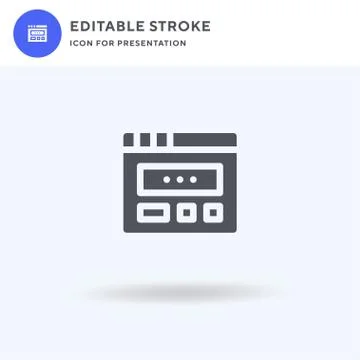 Template icon vector, filled flat sign, solid pictogram isolated on white, lo 스톡 일러스트