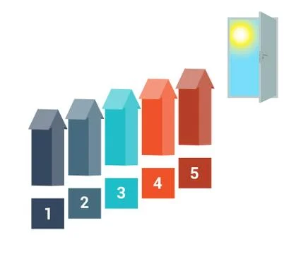 Template for Infografics Five Number Options Stock Illustration