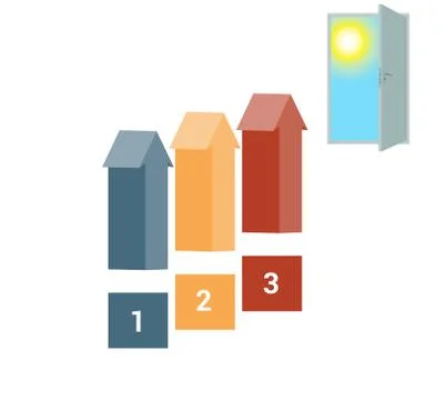 Template for Infografics Three Number Options Stock Illustration