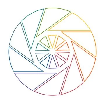 Template infograpchics for 10 cyclic processes, step by step, colorful  lines Stock Illustration