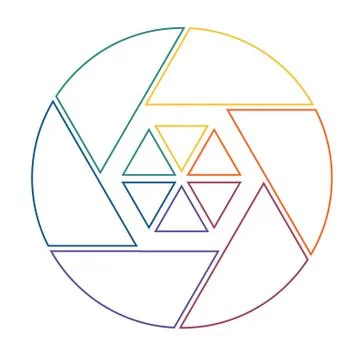 Template infograpchics for 6 cyclic processes, step by step, colorful  lines, Stock Illustration