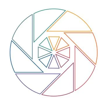 Template infograpchics for 8 cyclic processes, step by step, colorful  lines, Stock Illustration