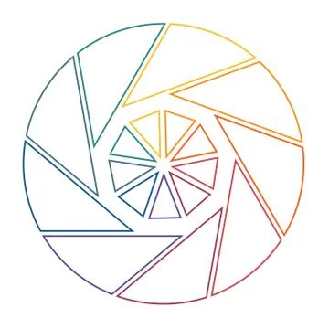 Template infograpchics for 9 cyclic processes, step by step, colorful  lines, Stock Illustration