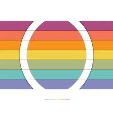 Template Infographic area chart Strips and semicircle 7 Stock Illustration