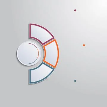 Template infographics with 3 text area positions Stock Illustration