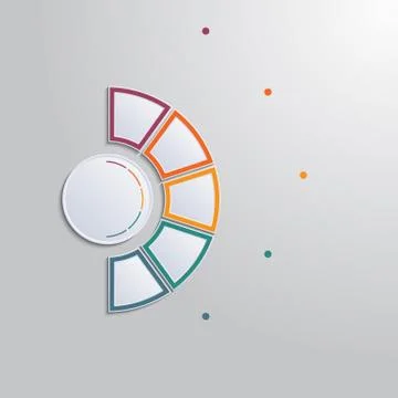 Template infographics with 5 text area positions Stock Illustration