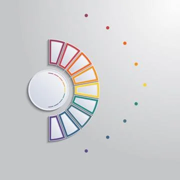 Template infographics with 9 text area positions Stock Illustration