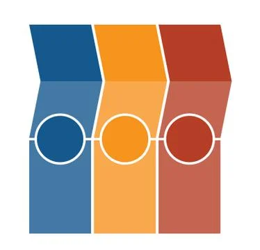 Template Infographics, arrows, columns, circles, design for Timeline 3 positi Stock Illustration