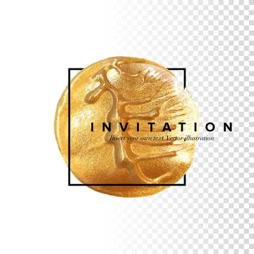 Template for the invitation. Stock Illustration