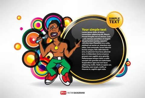 Template Invitation to the rap party Stock Illustration