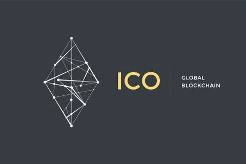 Template label for blockchain technology Illustrazione stock