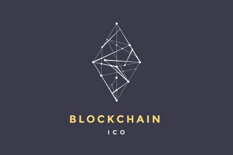 Template label for blockchain technology Stock Illustration