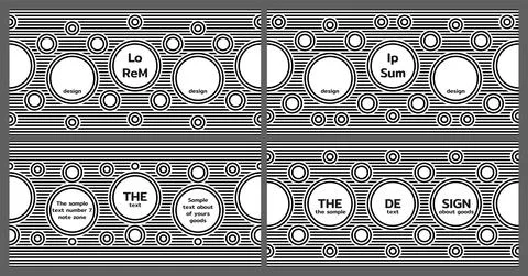 Template for label, cover, advertisement, with Copy Space. Seamless geometric Stock-Illustration