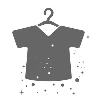 Template for a laundry or dry cleaning logo. Blank for a logo, brand, label Stock Illustration