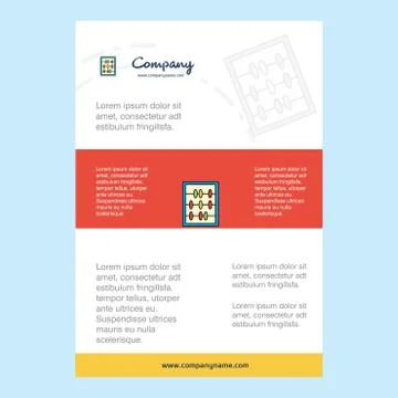 Template layout for Abacus comany profile ,annual report, presentations, leaf Illustrazione stock