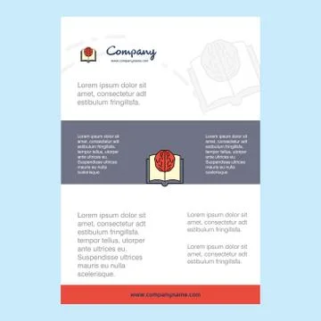 Template layout for Artificial intelligence comany profile ,annual report, pr Illustrazione stock
