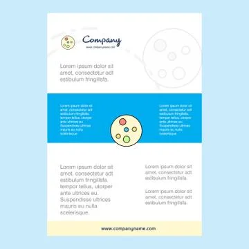 Template layout for Bacteria plate  comany profile ,annual report, presentati Illustrazione stock