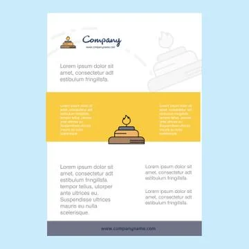 Template layout for Burner comany profile ,annual report, presentations, leaf Illustrazione stock