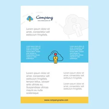 Template layout for Cloud network comany profile ,annual report, presentation Stockillustratie