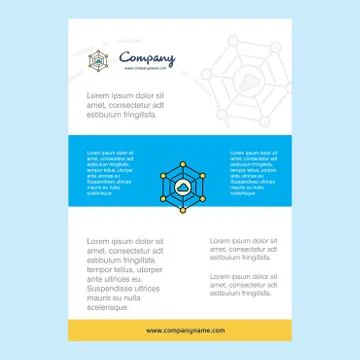 Template layout for Cloud network  comany profile ,annual report, presentatio Stockillustratie