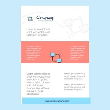 Template layout for Computer networks comany profile ,annual report, presenta Stock Illustration