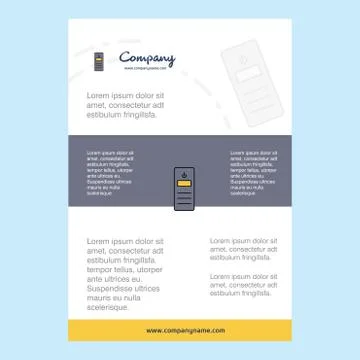Template layout for CPU  comany profile ,annual report, presentations, leafle 스톡 일러스트