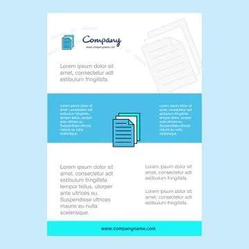 Template layout for Document comany profile ,annual report, presentations, le Stock Illustration