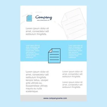 Template layout for Document comany profile ,annual report, presentations, le Stock Illustration