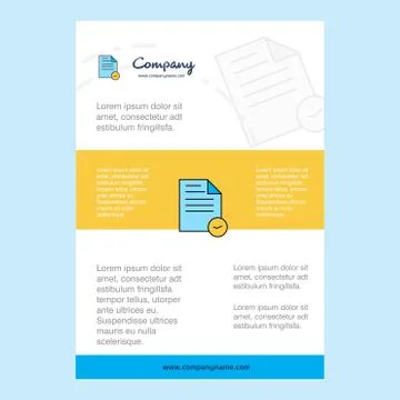 Template layout for Document comany profile ,annual report, presentations, le Stock Illustration