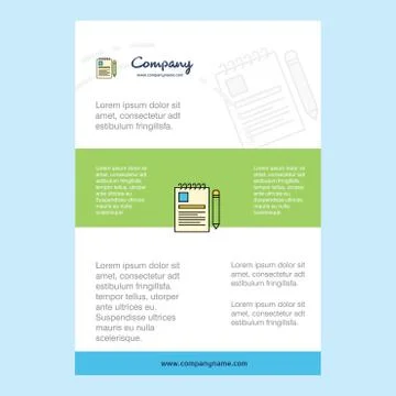 Template layout for Document  comany profile ,annual report, presentations, l Stock Illustration
