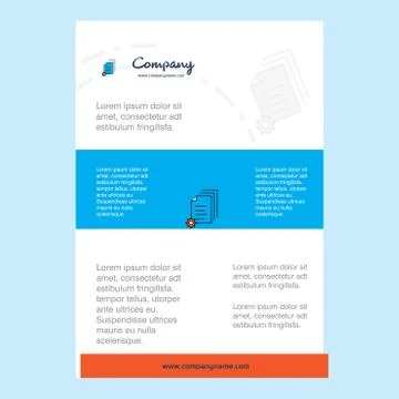 Template layout for Document setting comany profile ,annual report, presentat Stock Illustration
