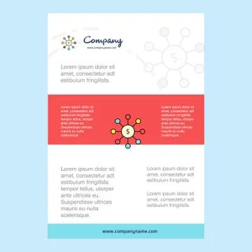 Template layout for Dollar network comany profile ,annual report, presentatio Stockillustratie