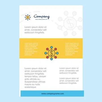 Template layout for Dollar network comany profile ,annual report, presentatio Stockillustratie