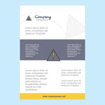 Template layout for Error comany profile ,annual report, presentations, leafl Illustrazione stock