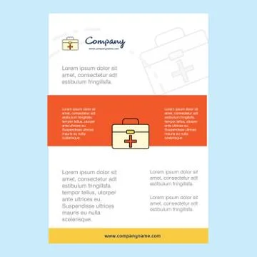 Template layout for First aid box comany profile ,annual report, presentation Illustrazione stock
