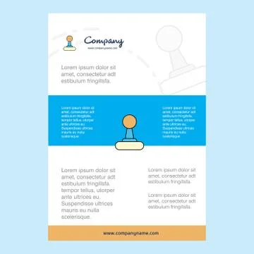 Template layout for Gear box comany profile ,annual report, presentations, le Illustrazione stock