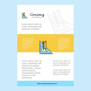 Template layout for Geometry scale comany profile ,annual report, presentatio Stock Illustration
